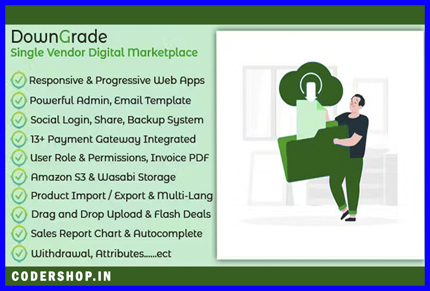 downGrade - Single Vendor Digital Marketplace With Subscription